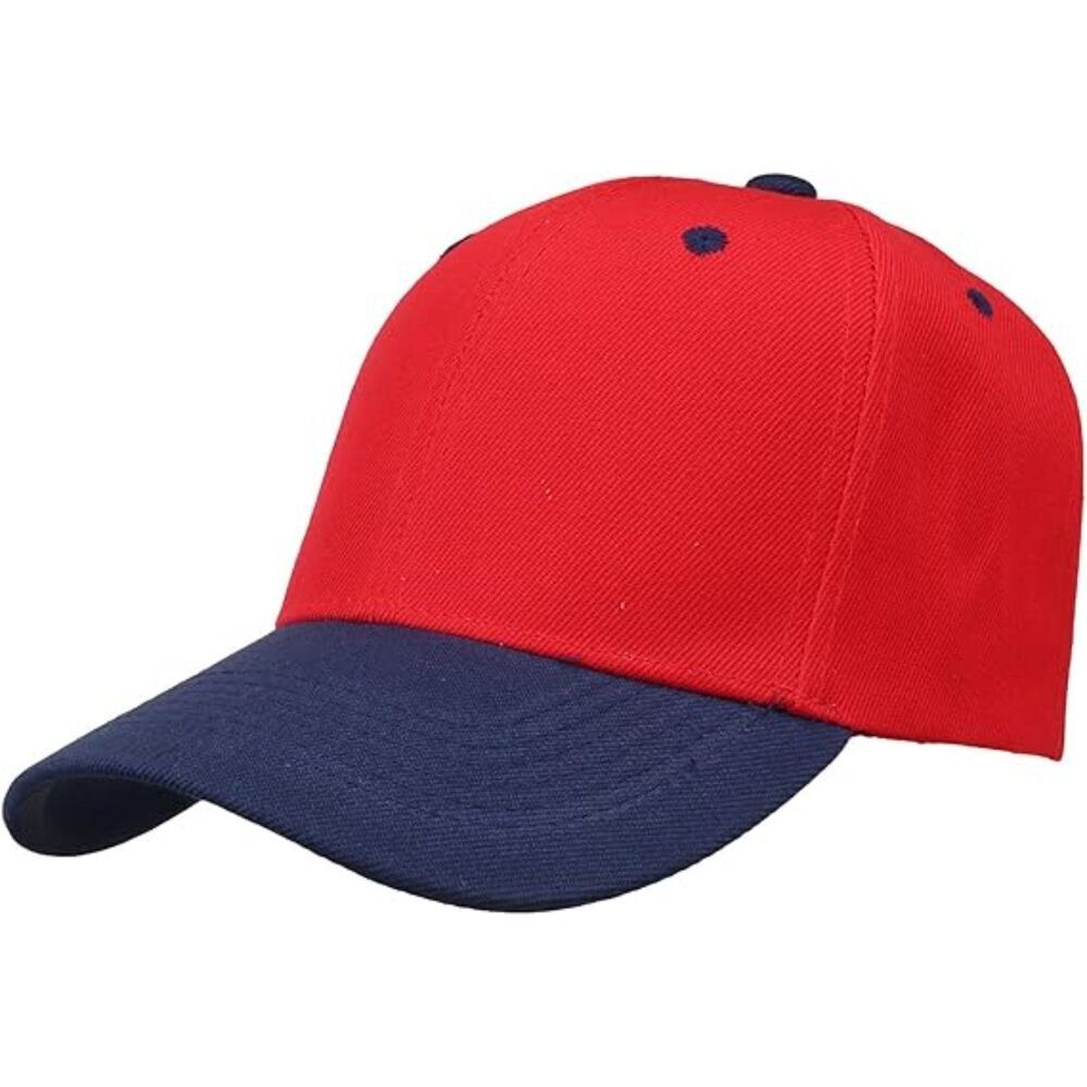 Unisex Red Navy Athletic Adjustable Size Strap Casual Classic Baseball Caps